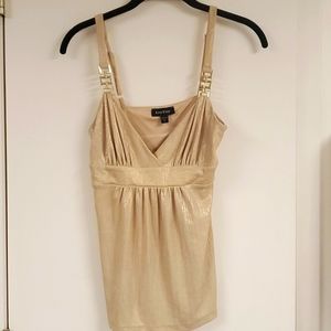 Gold bebe dressy tank top